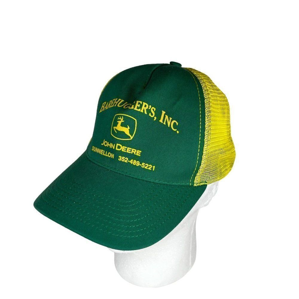 John Deere Dealership Trucker Hat Snapback Adjustable Barehuggers Dealership Cap